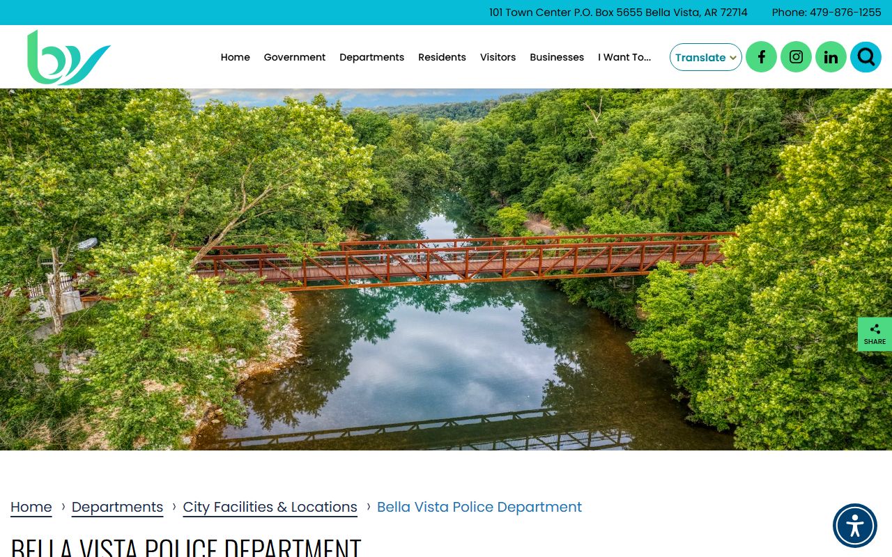 Bella Vista Police Department for recent arrests