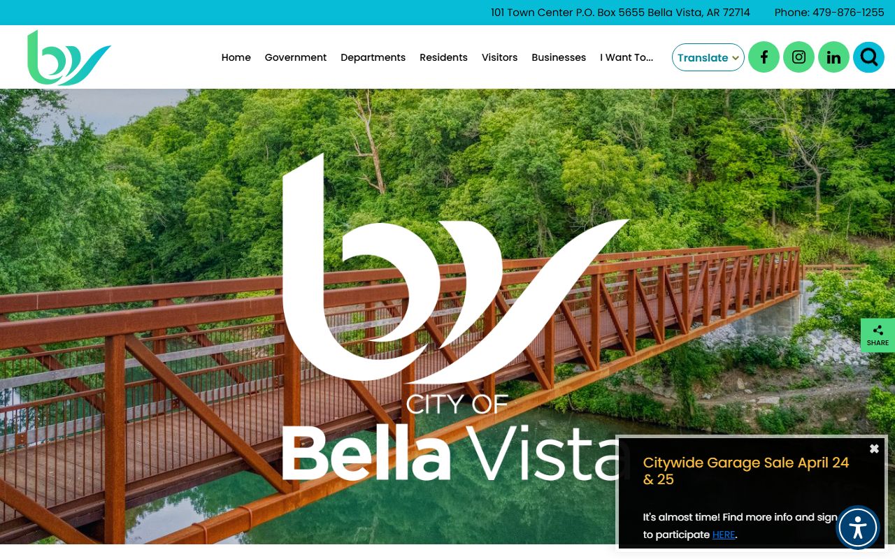 City of Bella Vista official site for recent arrests