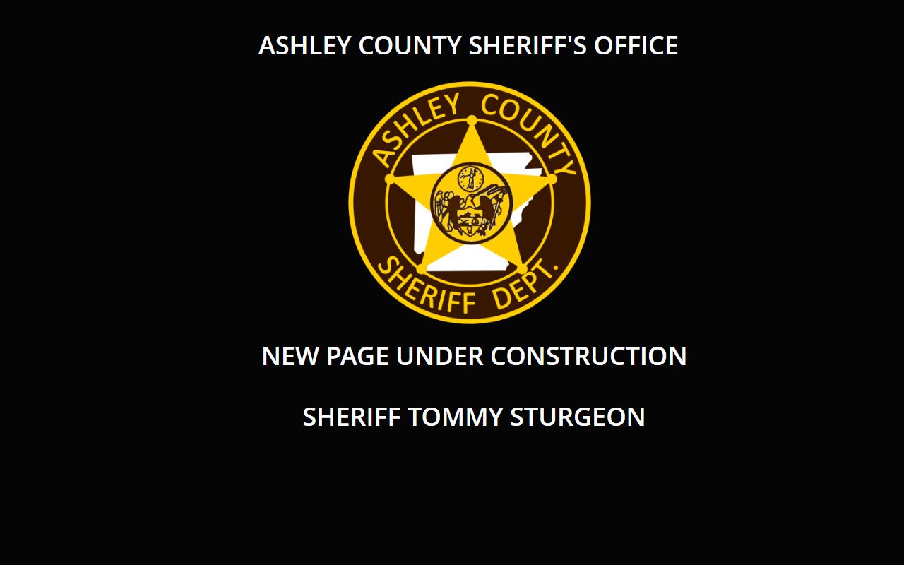 Ashley County Sheriff's Office site for recent arrests