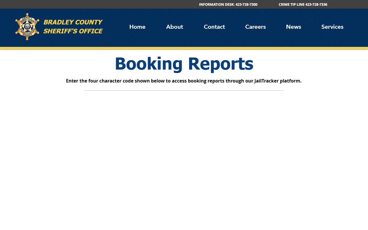 Bradley County JailTracker platform for recent arrests