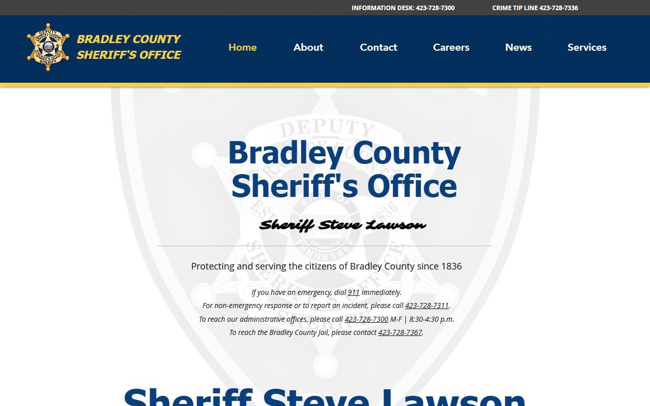 Bradley County Sheriff's Office site for recent arrests