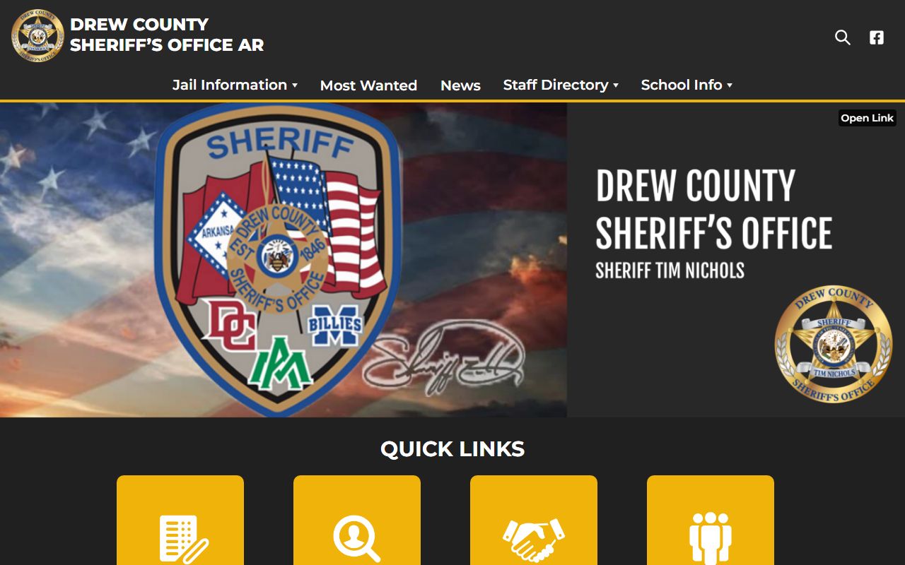 Drew County Sheriff site for recent arrests