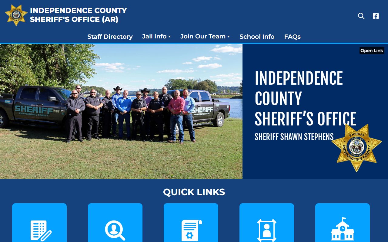 Independence County Sheriff's Office site for recent arrests