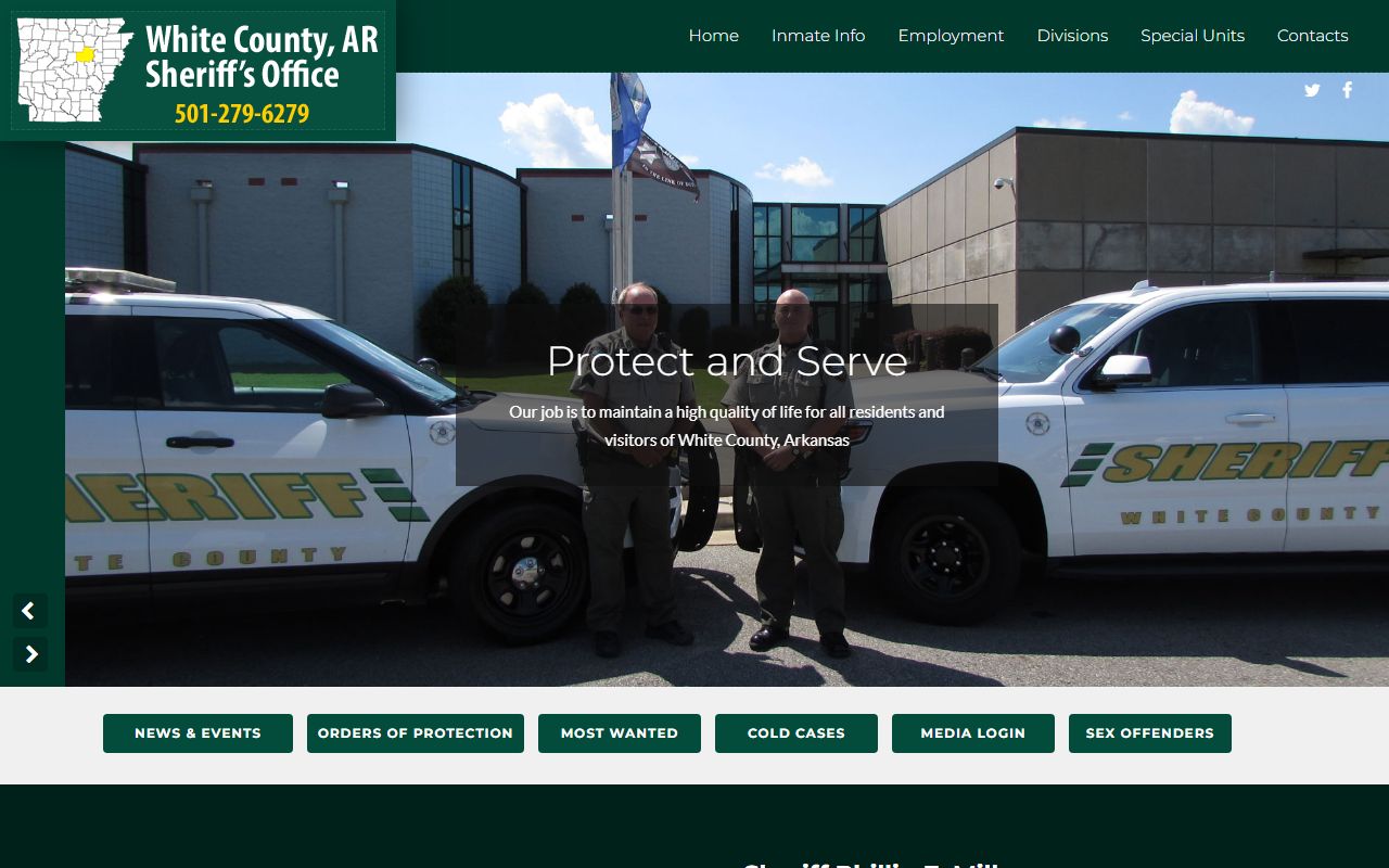 White County Sheriff's Office website for recent arrests